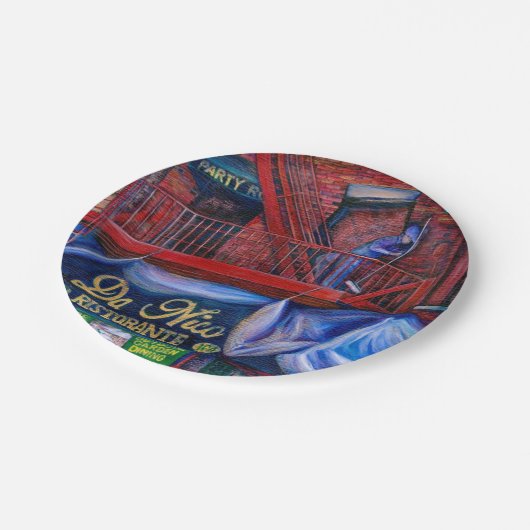 Hou je niet van rode verf? papieren bordje (Gekanteld)