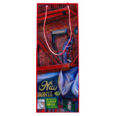 Hou je niet van rode verf? wijn cadeautas (Achterkant)