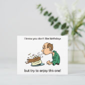 Hou je niet van verjaardagen? Middelbare leeftijd  Briefkaart (Staand voorkant)