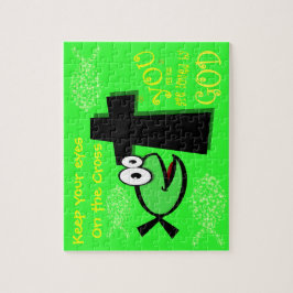 Hou je ogen op het kruis legpuzzel