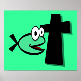 Hou je ogen op het kruis poster