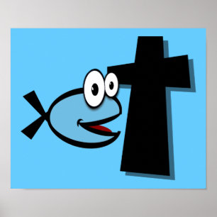 Hou je ogen op het kruis poster