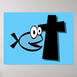 Hou je ogen op het kruis poster