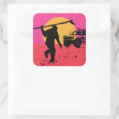 Hou je paarden stil vierkante sticker (Tas)