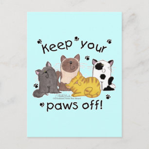 Hou je poten uit (katten) briefkaart