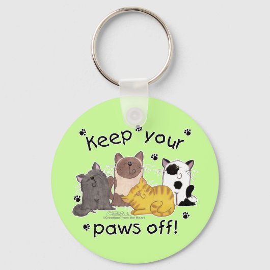 Hou je poten uit (katten) sleutelhanger (Voorkant)