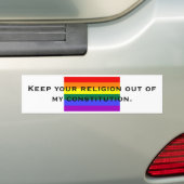 Hou je religie buiten mijn kiesdistrict.. bumpersticker (Op auto)