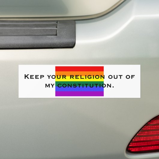 Hou je religie buiten mijn kiesdistrict.. bumpersticker (Op auto)
