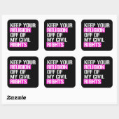 Hou je religie van mijn mensenrechten af vierkante sticker (Vel)