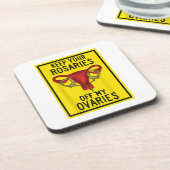 Hou je Rosaries van mijn eierstokken Feminist P Bier Onderzetter (Linkerzijde)