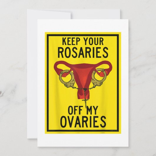 Hou je Rosaries van mijn eierstokken Feminist P Kaart (Voorkant)