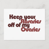 Hou je rozenkransen van mijn eierstokken af briefkaart (Voorkant)