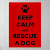 Hou je rustig aan met het redden van honden poster (Voorkant)