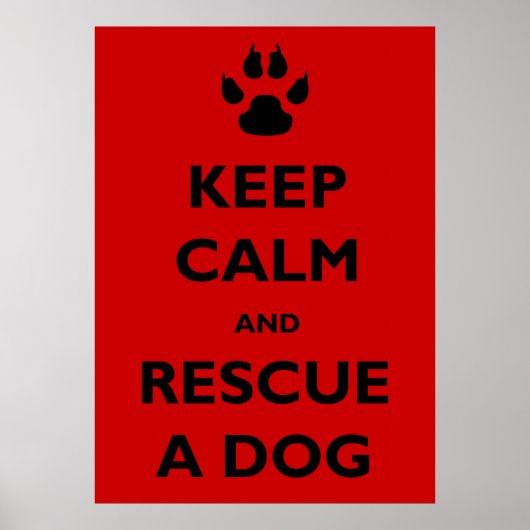 Hou je rustig aan met het redden van honden poster (Voorkant)