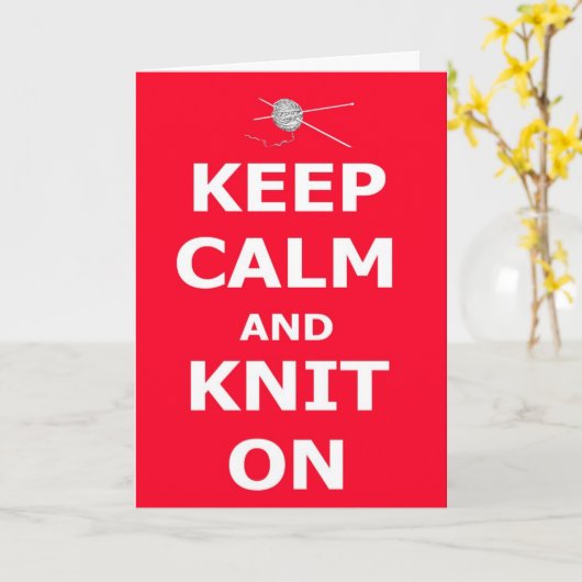 Hou je rustig en breid door - Happy Birthday perso Kaart (Gele Bloem)