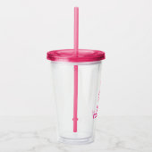 Hou je rustig en creëer je eigen — Roze Acryl Drinkbeker (Rechts)