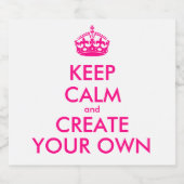 Hou je rustig en creëer je eigen — Roze Bier Etiket (Enkel label)
