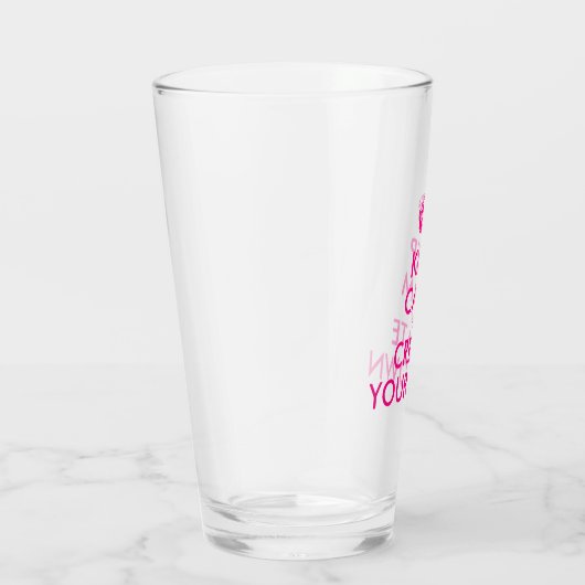 Hou je rustig en creëer je eigen — Roze Glas (Rechts)