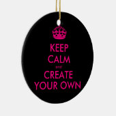 Hou je rustig en creëer je eigen — Roze Keramisch Ornament (Rechts)