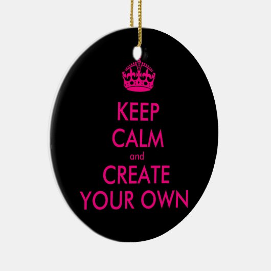 Hou je rustig en creëer je eigen — Roze Keramisch Ornament (Rechts)