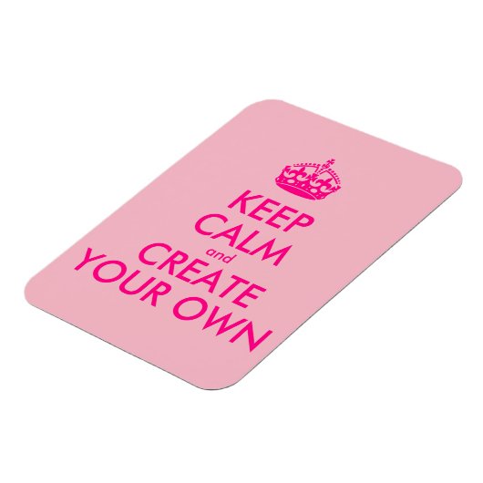 Hou je rustig en creëer je eigen — Roze Magneet (Linkerzijde)