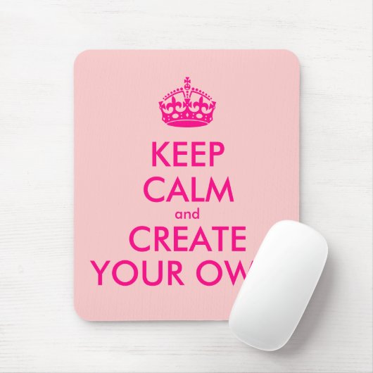 Hou je rustig en creëer je eigen — Roze Muismat (Met muis)
