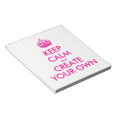 Hou je rustig en creëer je eigen — Roze Notitieblok (Schuin)