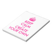 Hou je rustig en creëer je eigen — Roze Notitieblok (Linkerzijde)