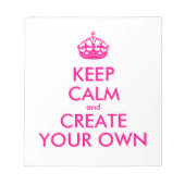 Hou je rustig en creëer je eigen — Roze Notitieblok (Voorkant)