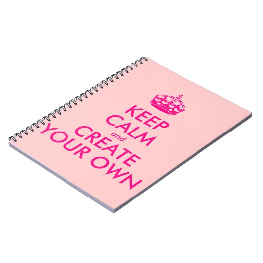 Hou je rustig en creëer je eigen — Roze Notitieboek (Linkerzijde)