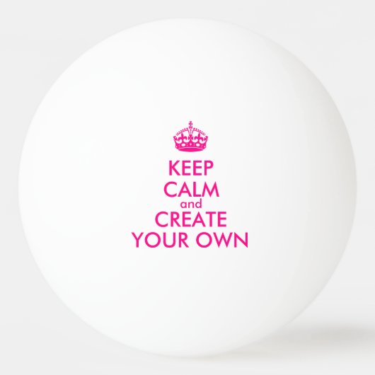 Hou je rustig en creëer je eigen — Roze Pingpongbal (Voorkant)