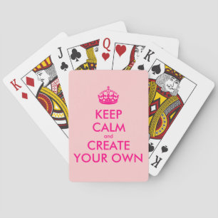 Hou je rustig en creëer je eigen — Roze Pokerkaarten