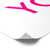 Hou je rustig en creëer je eigen — Roze Poster (Hoek)