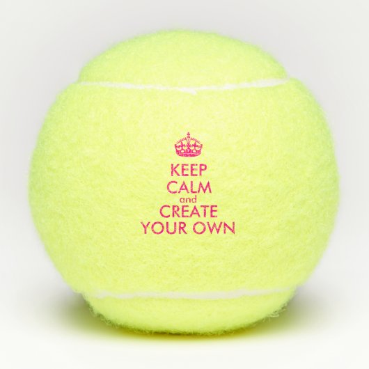 Hou je rustig en creëer je eigen — Roze Tennisballen (Voorkant)
