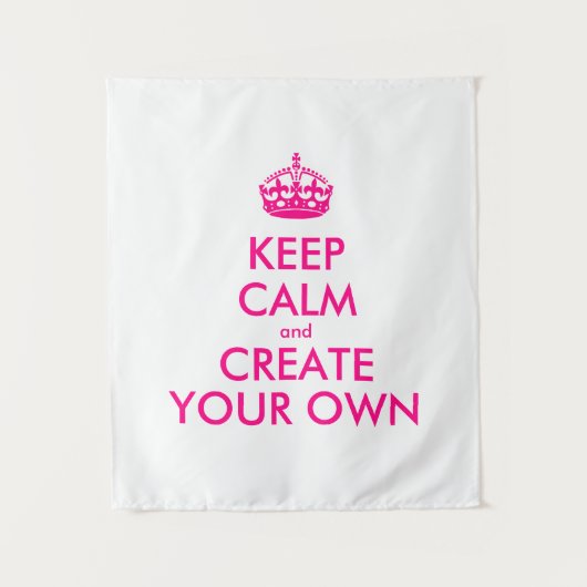 Hou je rustig en creëer je eigen — Roze Wandkleed (Voorkant)