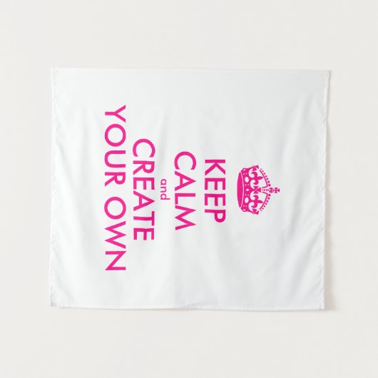 Hou je rustig en creëer je eigen — Roze Wandkleed (Voorkant (horizontaal))