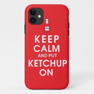 Hou je rustig en doe ketchup grappig eten hambu iPhone 11 hoesje