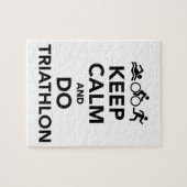 Hou je rustig en doe triathlon. legpuzzel (Horizontaal)