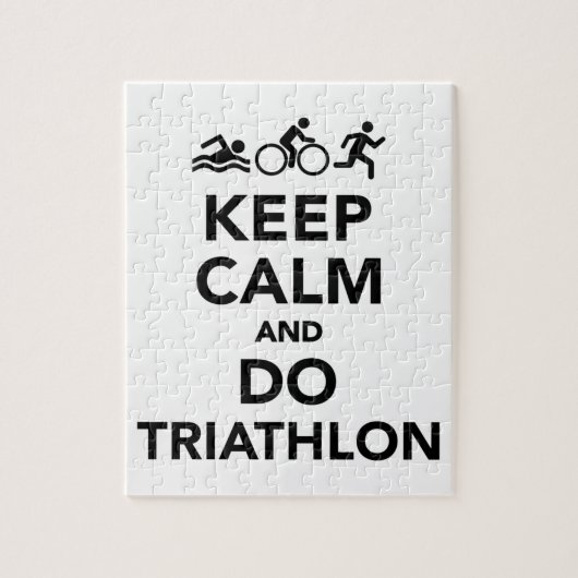 Hou je rustig en doe triathlon. legpuzzel (Verticaal)