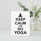 Hou je rustig en doe Yoga Briefkaart (Staand voorkant)
