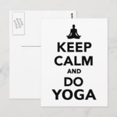 Hou je rustig en doe Yoga Briefkaart (Voorkant / Achterkant)