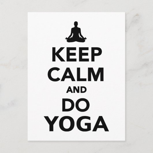 Hou je rustig en doe Yoga Briefkaart (Voorkant)