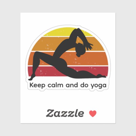 Hou je rustig en doe yoga sticker (Vel)
