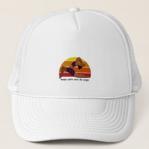 Hou je rustig en doe yoga trucker pet