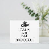 Hou je rustig en eet Broccoli op Briefkaart (Staand voorkant)