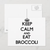 Hou je rustig en eet Broccoli op Briefkaart (Voorkant / Achterkant)