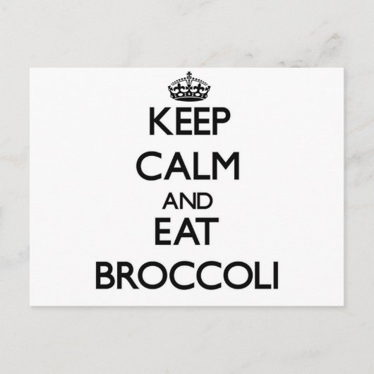 Hou je rustig en eet Broccoli op Briefkaart (Voorkant)
