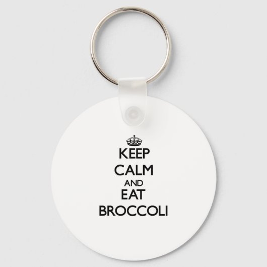 Hou je rustig en eet Broccoli op Sleutelhanger (Voorkant)