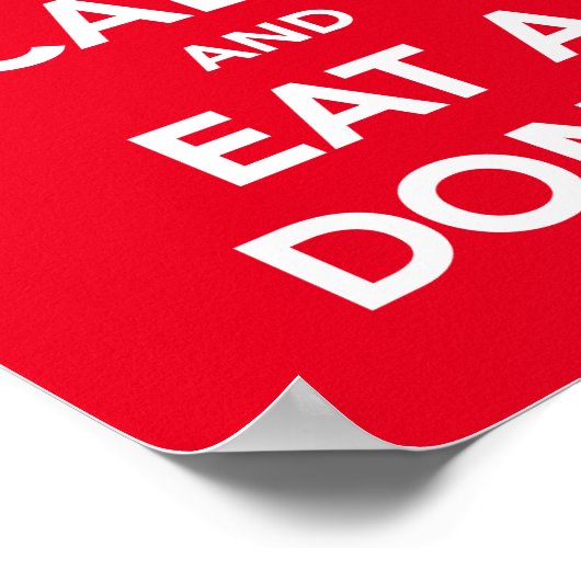 Hou je rustig en eet een donut op poster (Hoek)