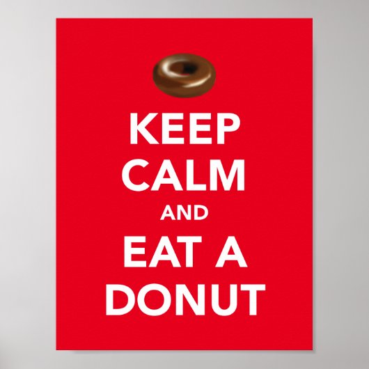 Hou je rustig en eet een donut op poster (Voorkant)
